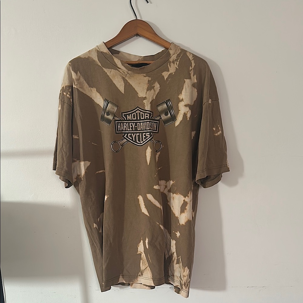 Harley-Davidson Brown Tie-Dye Men's T-Shirt